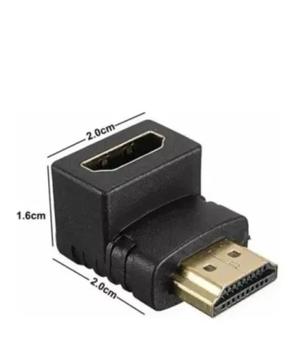 Adaptador Hdmi 90 Graus Em L Macho X Fêmea 1.4 Tv Parede 