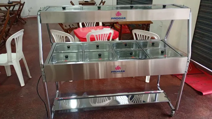 Kit Buffet Progás Térmico 8 Cubas Com Buffet Frio Progás 4 Cubas