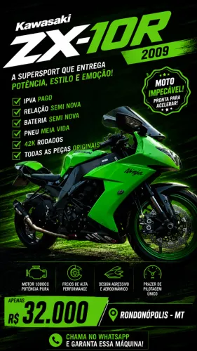 VENDO OU TROCO ZX10R 2009