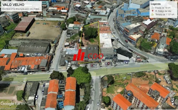 Prédio Comercial à Venda em São Paulo-Zona Sul, Valo Velho, com terreno de 19x60=1.137m²ár