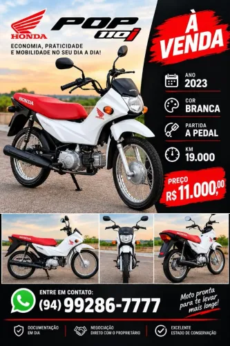 POP 110I 2023 COM BAIXA QUILOMETRAGEM - BRANCA