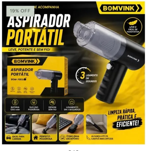 Aspirador de pó portatil