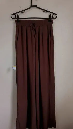 Calça pantalona viscolinho