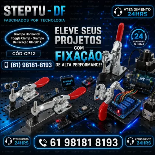 Grampo Horizontal Toggle Clamp - Grampo De Fixação GH-201A Arduino - cnc 3d ETB COD-CP12