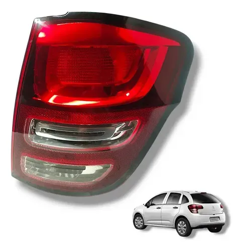 Lanterna Traseira Citroen C3 2013 A 2019 Direito Direito/passageiro Vermelho