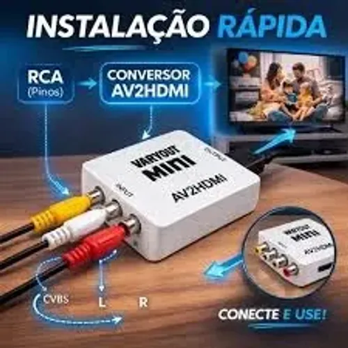 Adaptador Conversor AV RCA para HDMI