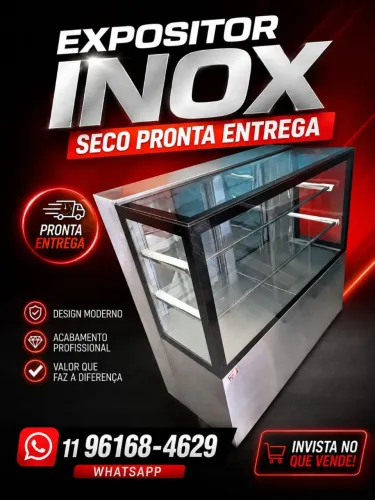 Expositor inox seco - direto da fábrica pronta entrega