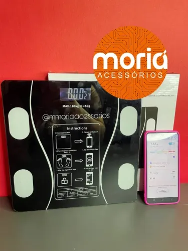 Balança de Bioimpedância Corporal 180kg Corporal Digital com Bluetooth 180KG
