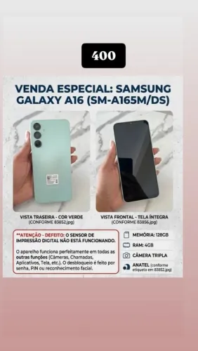 Vende se celular Samsung A16