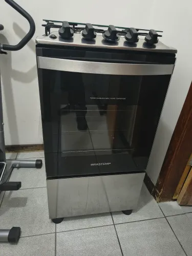 Fogão 4 bocas inox Brastemp