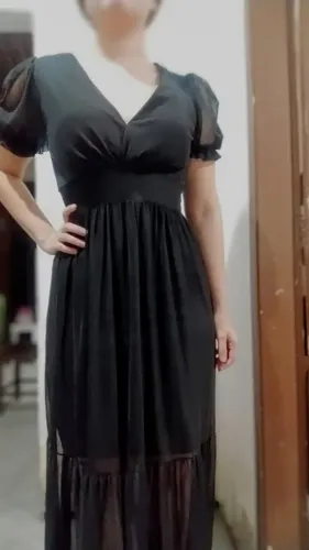 Vestido longo de festa preto