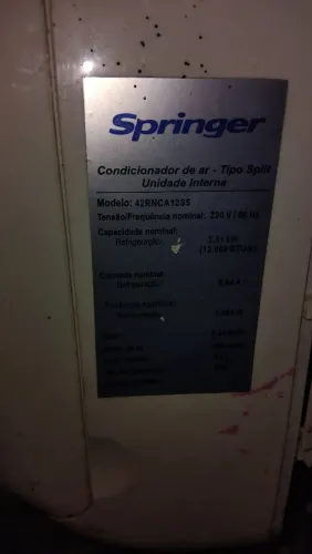Central de ar springer 12 btus