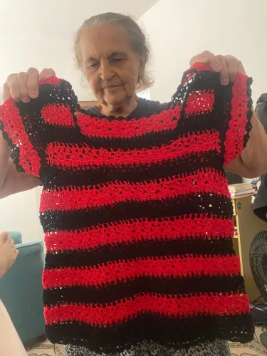 Camisa de crochê do Vitória