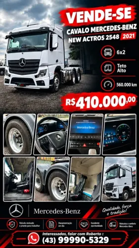 Cavalo Mercedes-Benz New Actros 2548