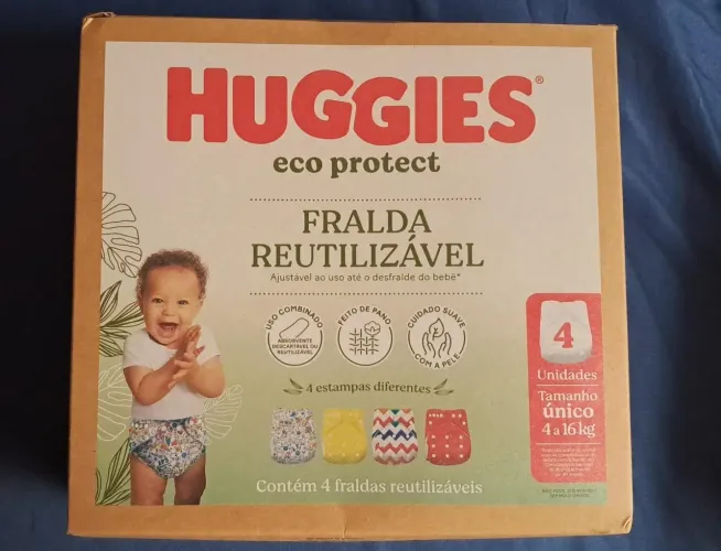 KIT DE FRALDAS REUTILIZÁVEIS HUGGIES ECO PROTECT