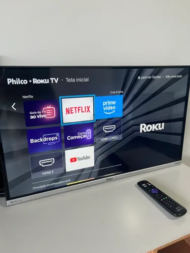 Televisão Philco | Smart TV Roku | Sistema TOP