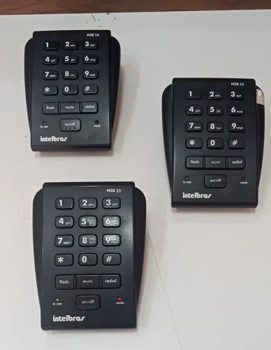 03 Bases Headset Intelbras HSB 20 - Funcionando - Lote Completo
