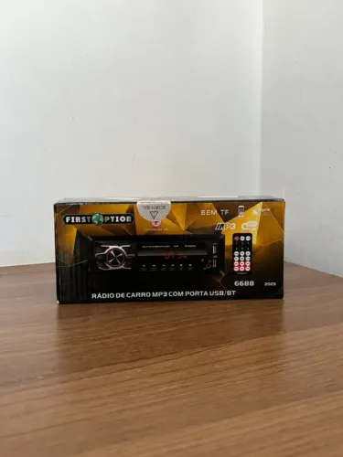 Som Automotivo First Option 6688 Bluetooth USB FM 1 DIN C/ Controle (Fazemos Entregas!)