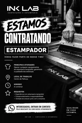 Contrato estampador com experiência