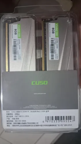 Memória RAM CUSO 16GB (2x8GB) DDR4 3200MHz ? NOVA