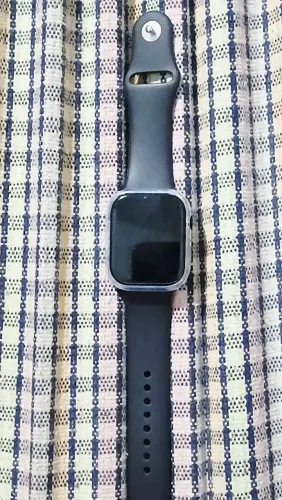 Pulseira Borracha Preta e Protetor Acrílico Smartwatches