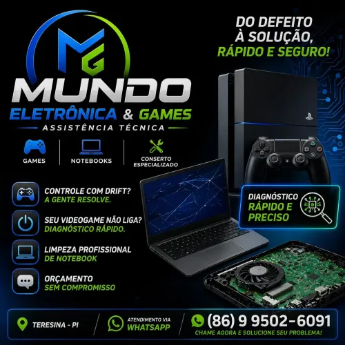 Está a procurar de técnico em consertode games e notbook?