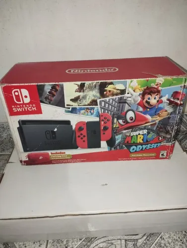 Nintendo Switch V1 Desbloqueado Edição Mario Odyssey
