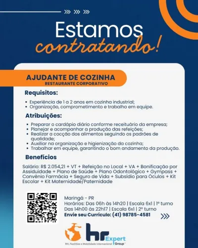 AJUDANTE DE COZINHA