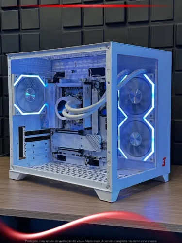 Desktop Ryzen 5 8600G, 16GB DDR5, 1TB NVMe, WC 240mm, Gabinete Aquário