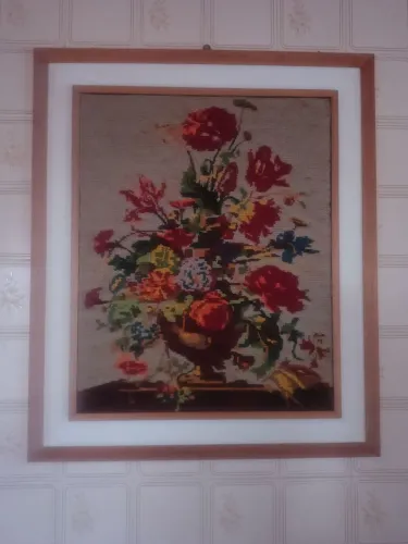 Quadro de sala bordado grande