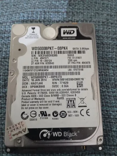 disco rígido (HD) interno Western Digital WD Black de 500 GB