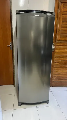 Geladeira Frost Free 337L com Espaço Extra Frio Inox Consul - CRB39MK