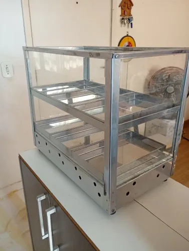 Estufa reta gás (baixa pressão) 6 bandejas inox ótima para locais sem ponto de energia 
