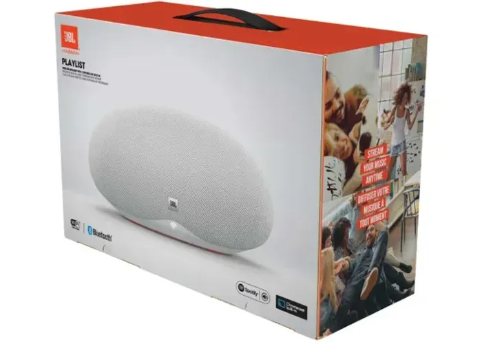 JBL Playlist Branca - Wi-Fi e Bluetooth com Chromecast Built-in