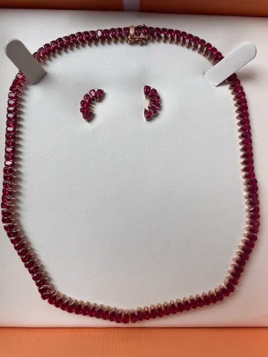 Colar Life Velvet em Liga Rosé 18k + Brinco Life Velvet em Liga Rosé