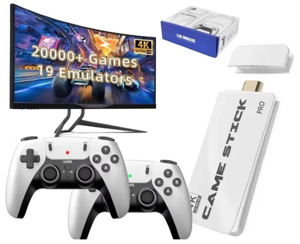Vídeo Game Stick M15 Pro 4k 64gb Hami Com 2 Controles