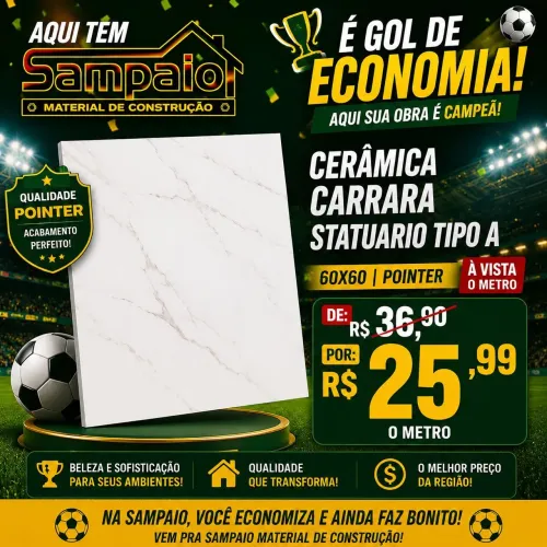 Cerâmica carrara statuario com super promoção