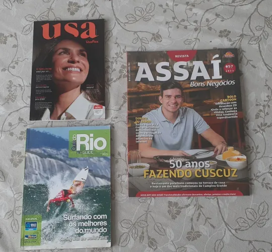 CATÁLOGOS - Guia Rio * Assaí Bons Negócios * Usaflex. Novos.