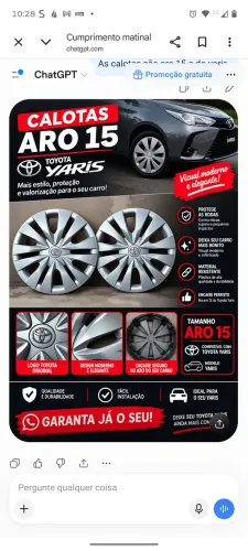 Calota do carro Yaris