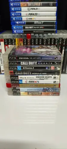 Lote de jogos PS3, Léia a descrição.