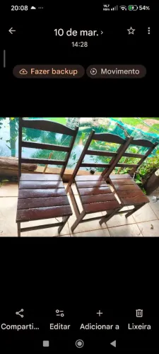 Vendo cadeiras de madeira e palha 100,00 cada, *, whatsapp