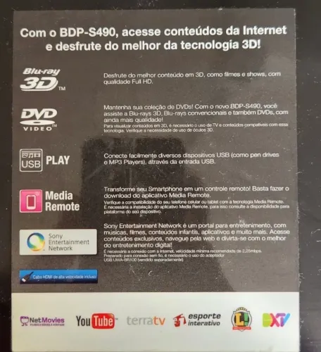 Blu ray Sony  BDP s490