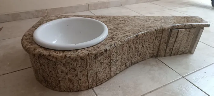 Pia com bancada para lavabo 