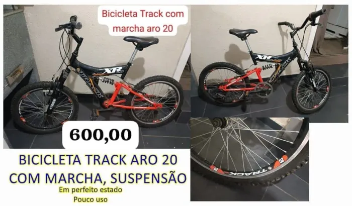 Bicicleta infantil Aro 20 com marcha e suspensão