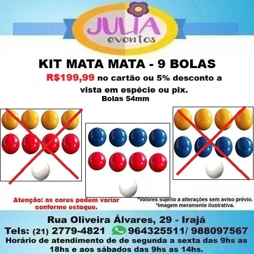 Jogo De Bolas De Sinuca Bilhar Mata Mata 54mm - 9 Bolas