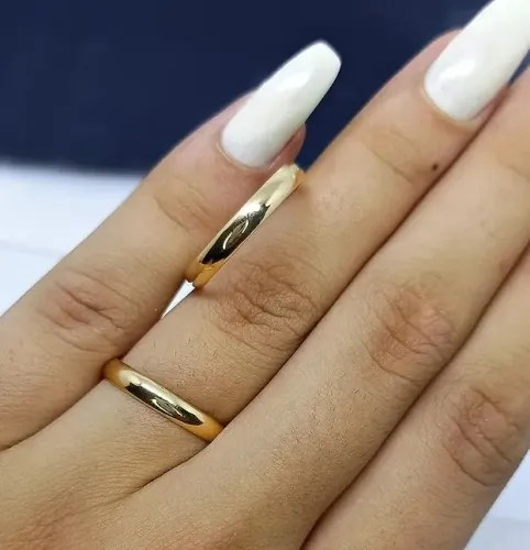 Par de aliança em Ouro 14k
