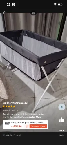 Berço portátil e bebê conforto 