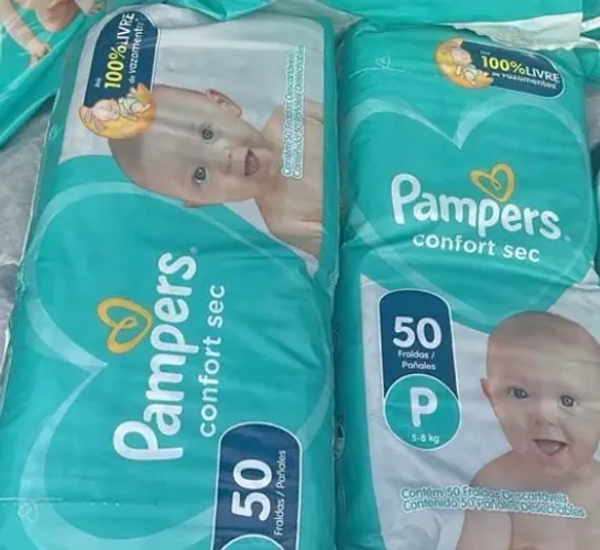 Fralda Pampers conforte sec 50 unidades