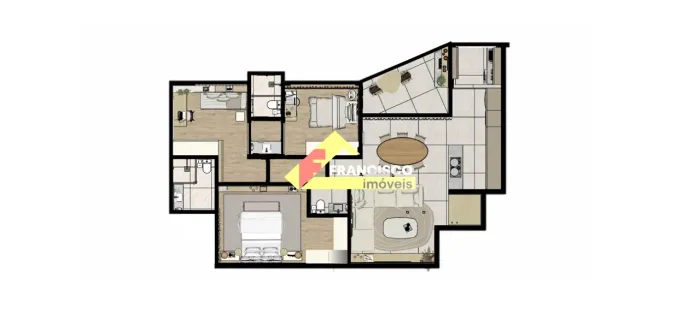 Apartamento à venda, 3 quartos, 1 suíte, 2 vagas, Sidil - Divinópolis/MG