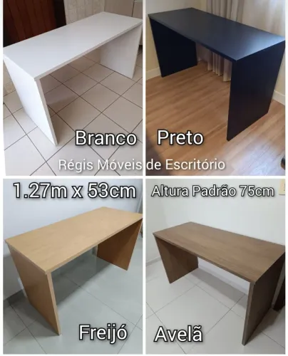 Escrivaninha home office Nova 1.27m x 53cm - Entrego